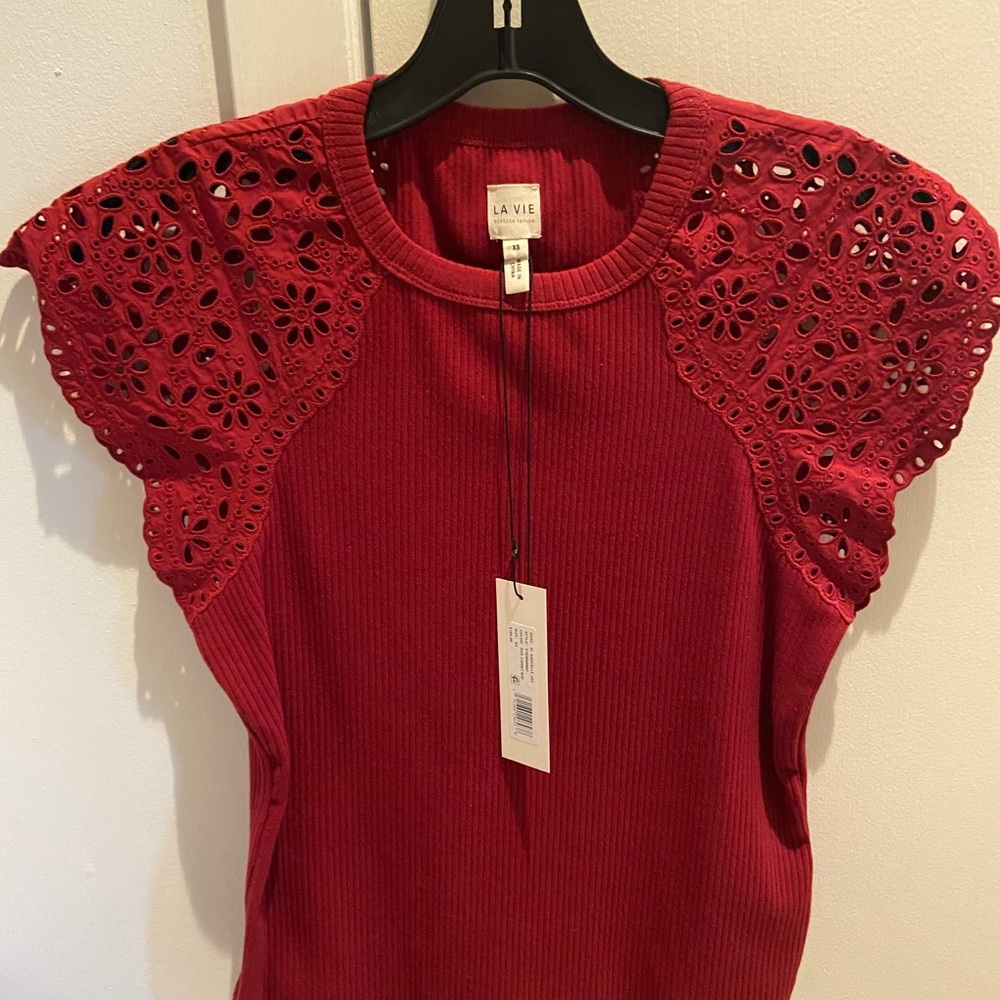Red Rebecca Taylor Le Vie blouse